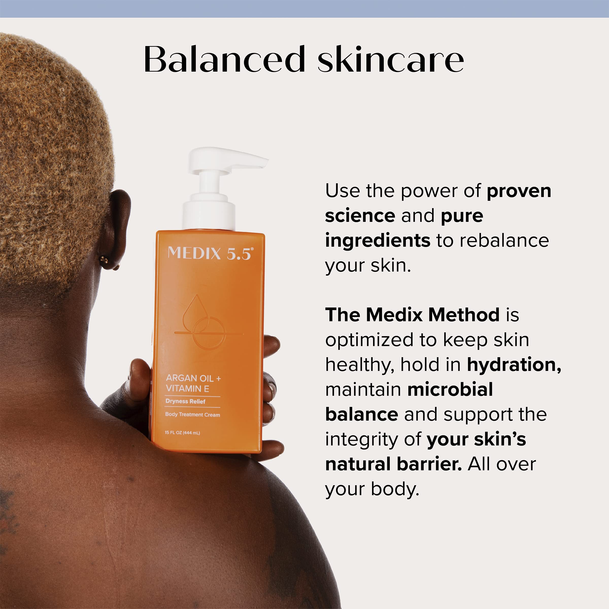 Medix 5.5 shower routine scene conveys luxurious self-care after a bath or shower