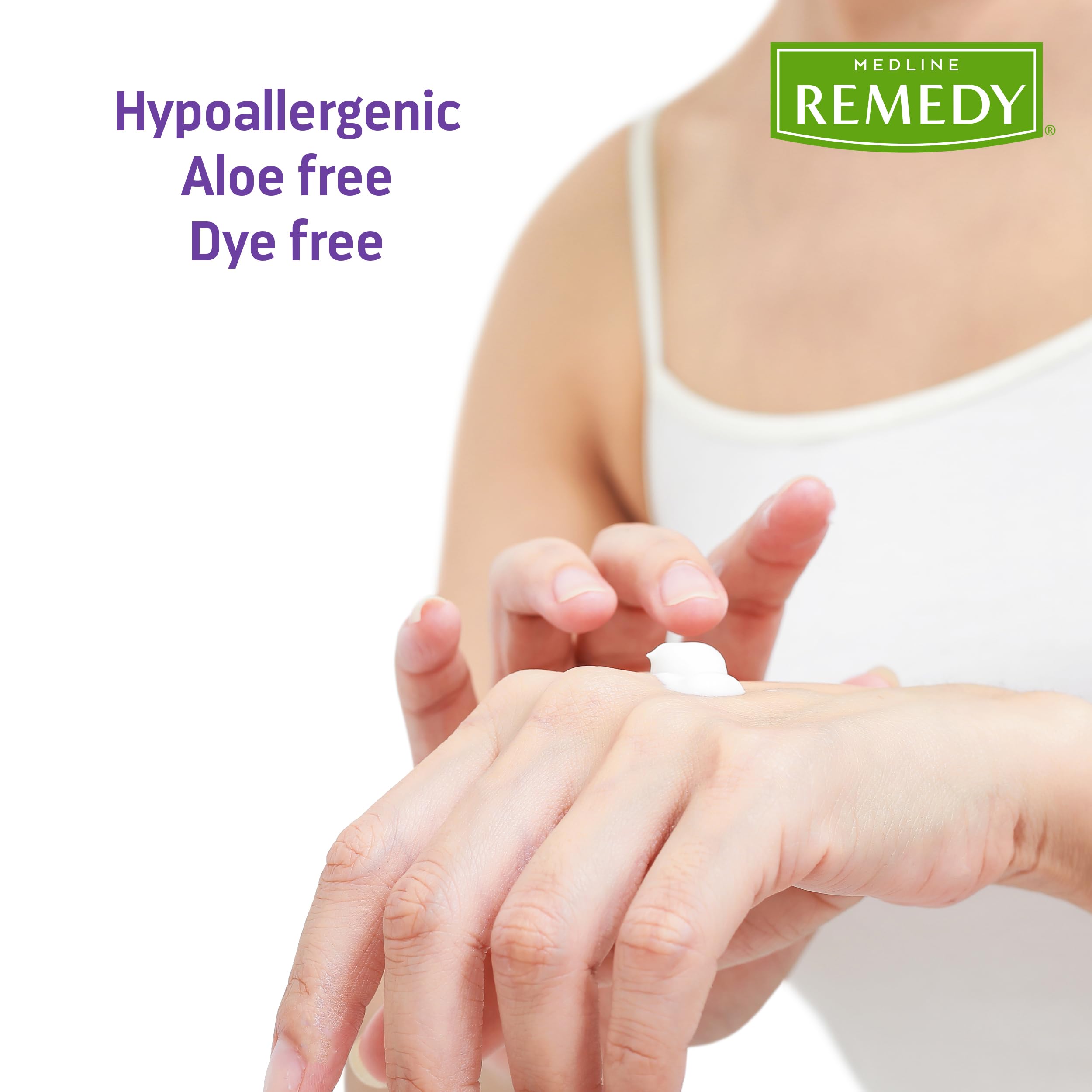 Medline Remedy Essentials unscented lotion is CHG-compatible for healthcare settings.