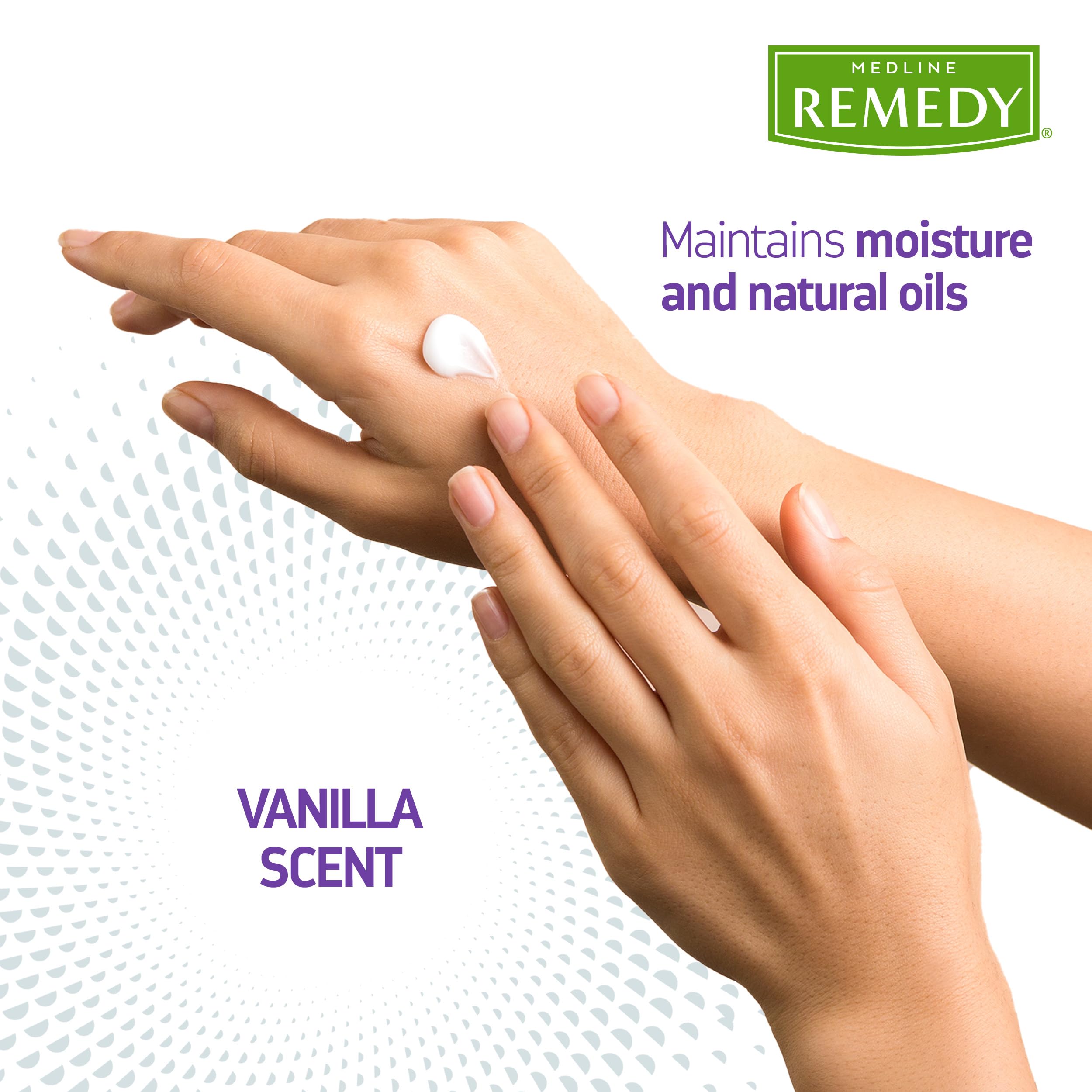 Medline Remedy Phytoplex Nourishing Skin Cream swatch reveals rich emollients.