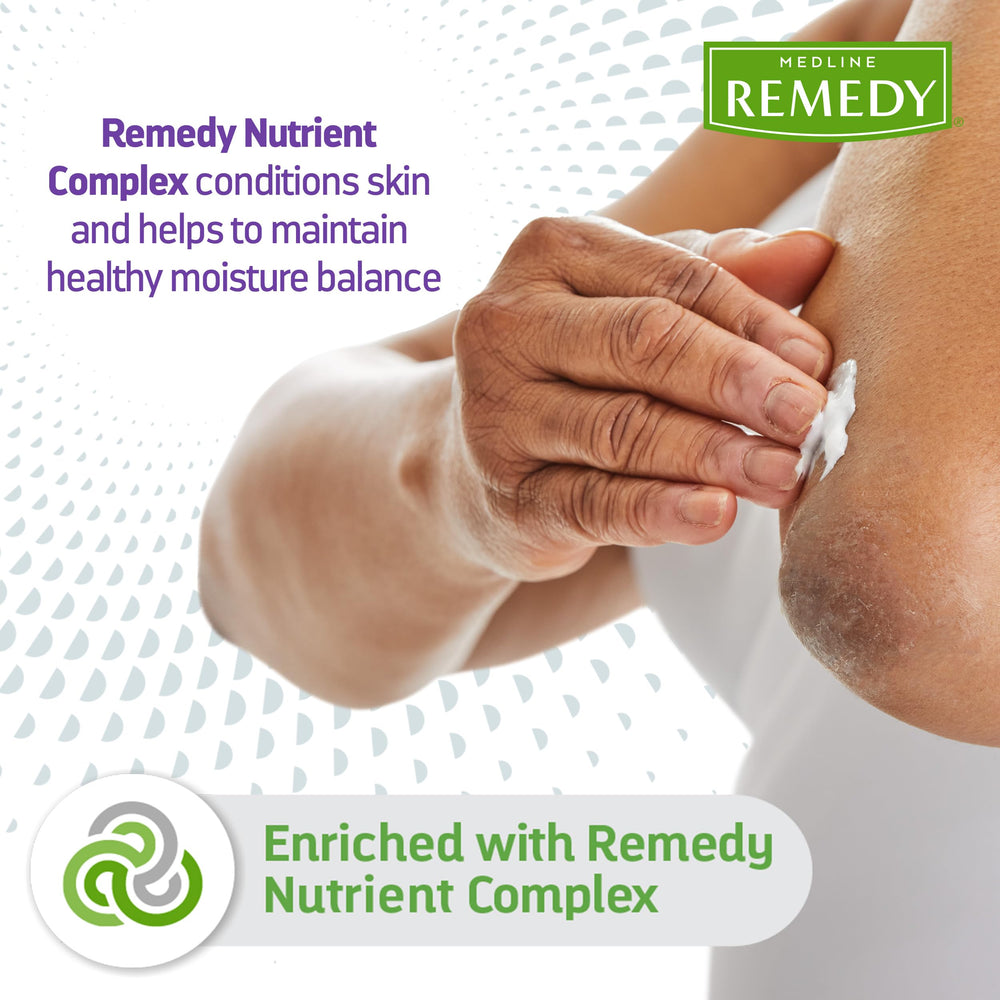 Medline Remedy Phytoplex Nourishing Skin Cream texture is ready for quick application.