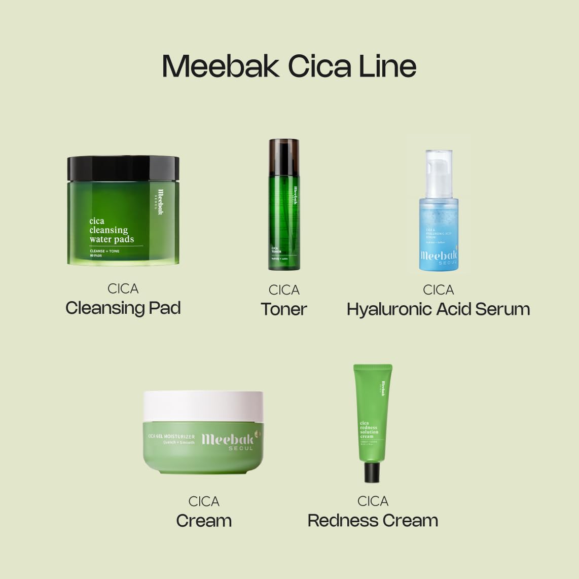 Meebak glass bottle with soft light highlighting dewy finish