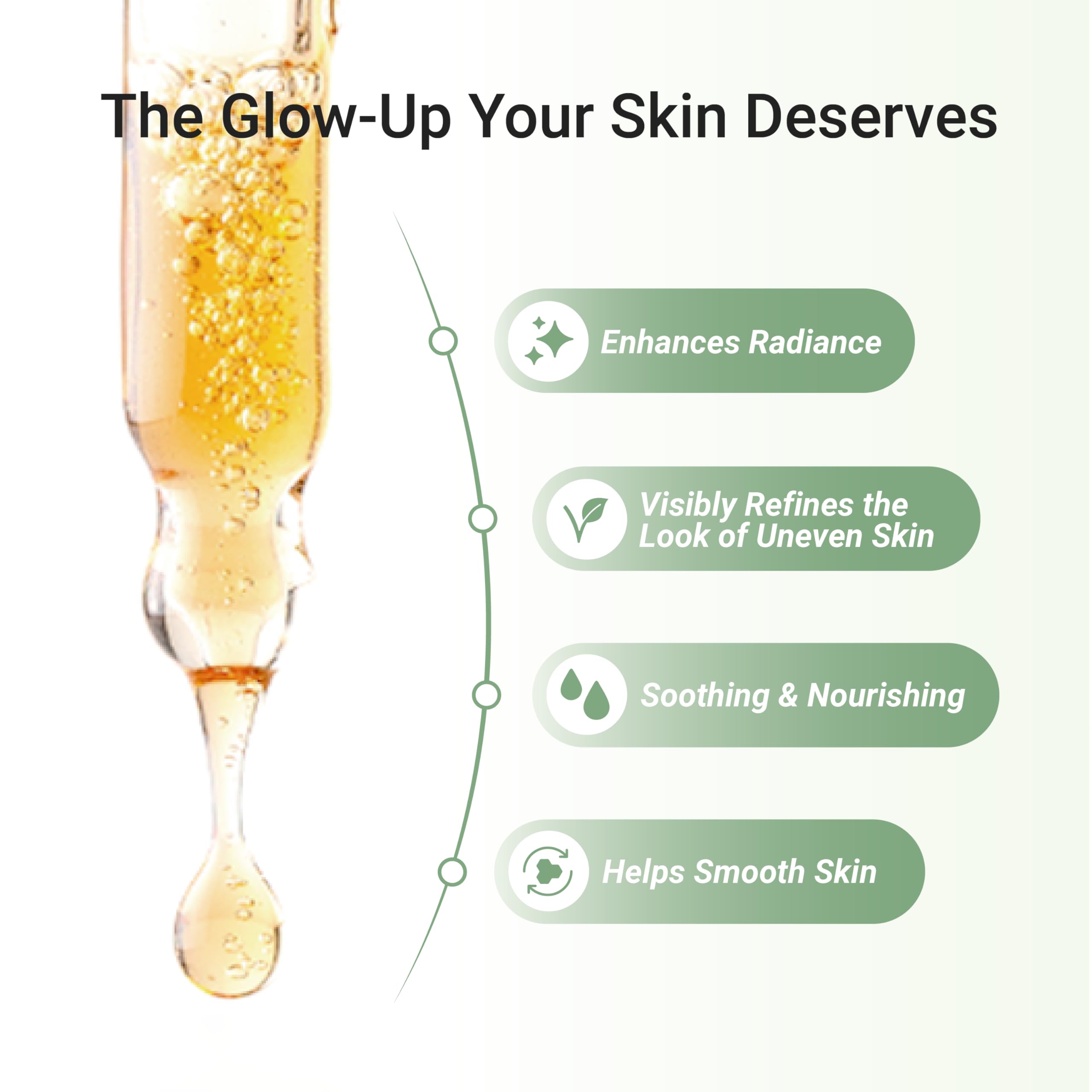 Meebak Vitamin C Serum pump dispense showing even application for daily use