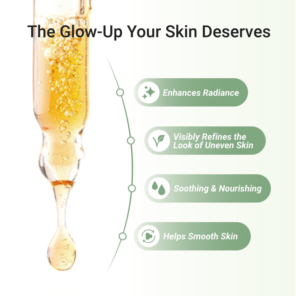 Meebak Vitamin C Serum pump dispense showing even application for daily use