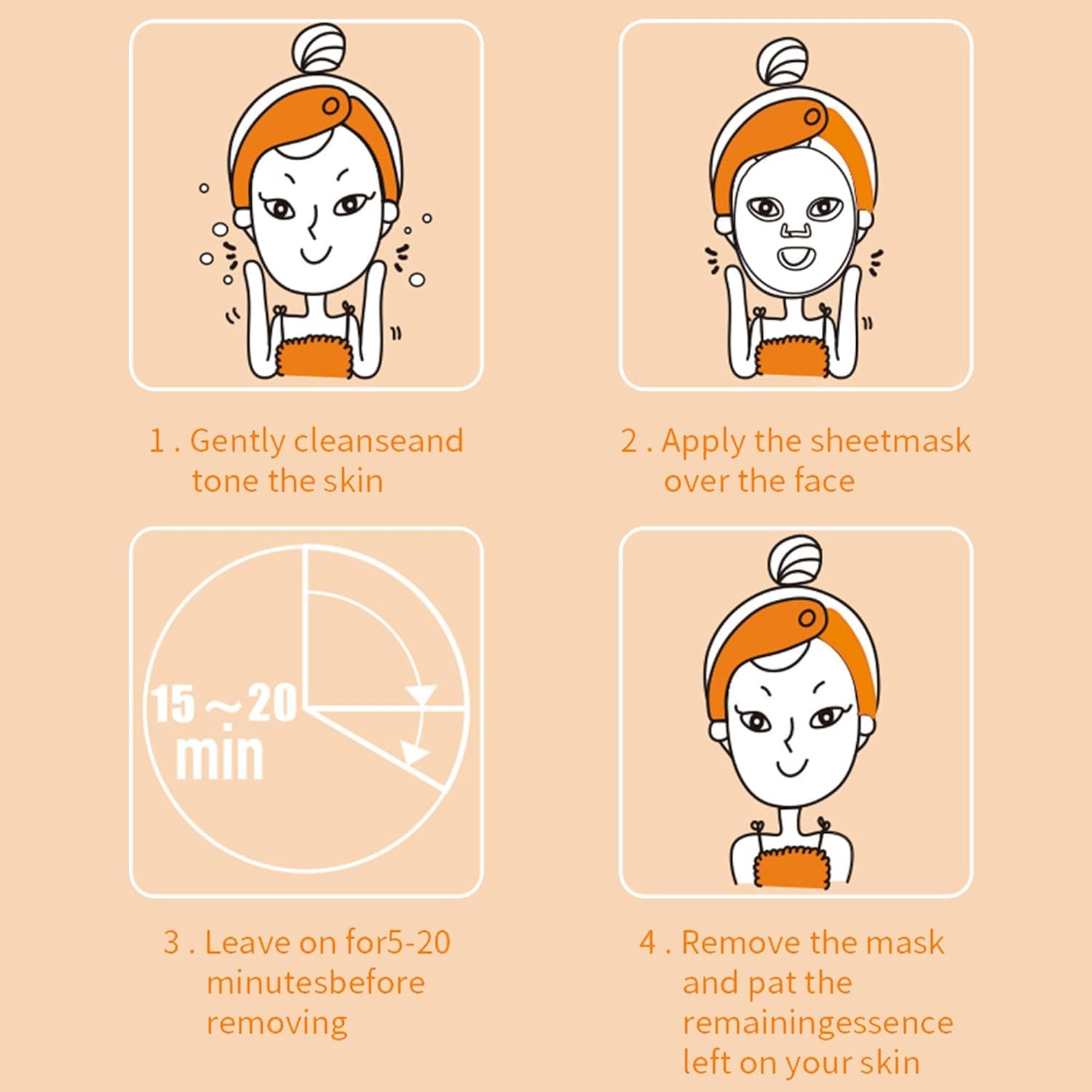 Meleell orange scent mask brightens mood and skin after use.