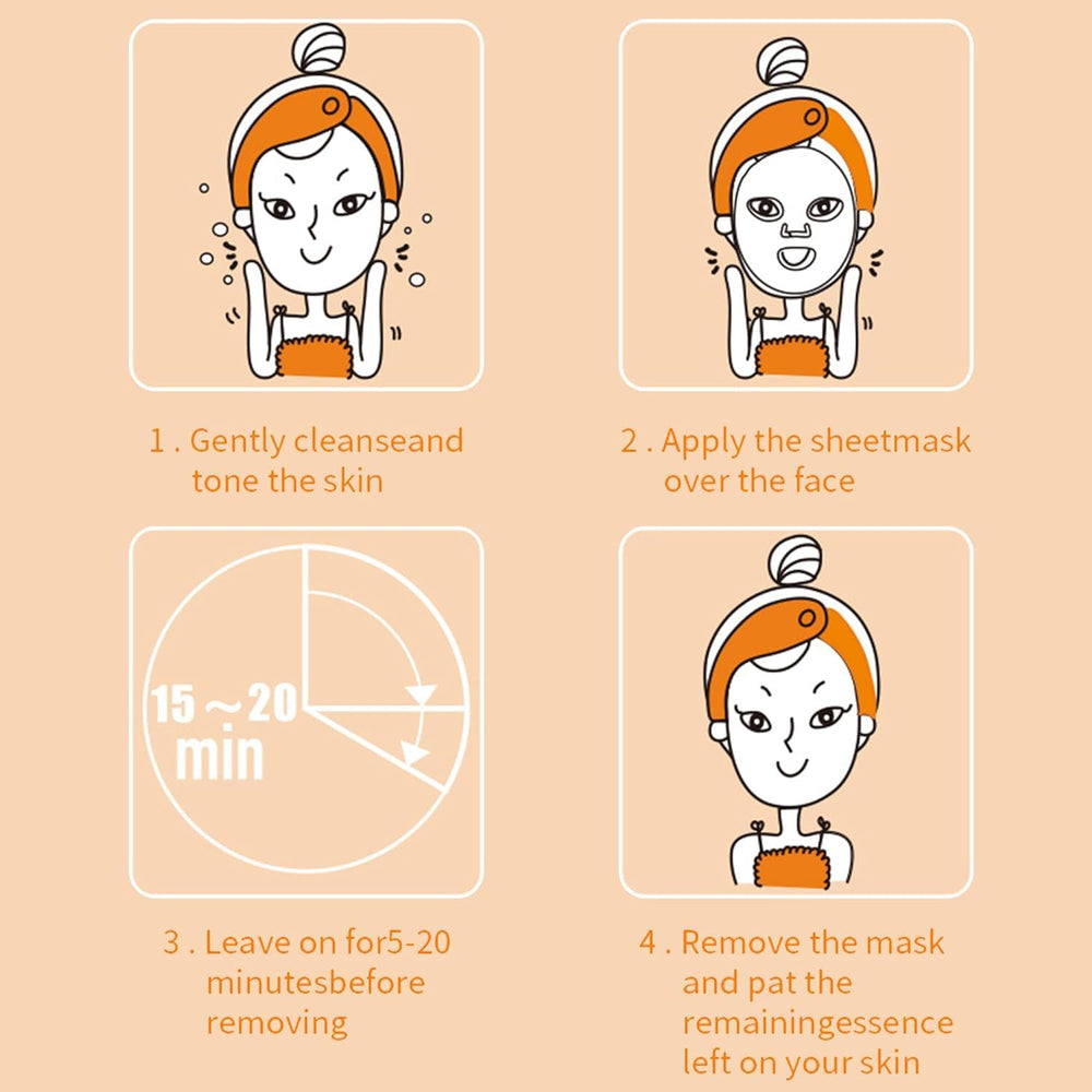 Meleell orange scent mask brightens mood and skin after use.