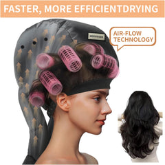 MEELUKYAYA bonnet ensures even heat distribution for smooth curls.