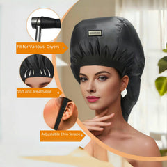 MEELUKYAYA bonnet dryer adjustable drawstring secures cap for hands-free, comfortable drying sessions