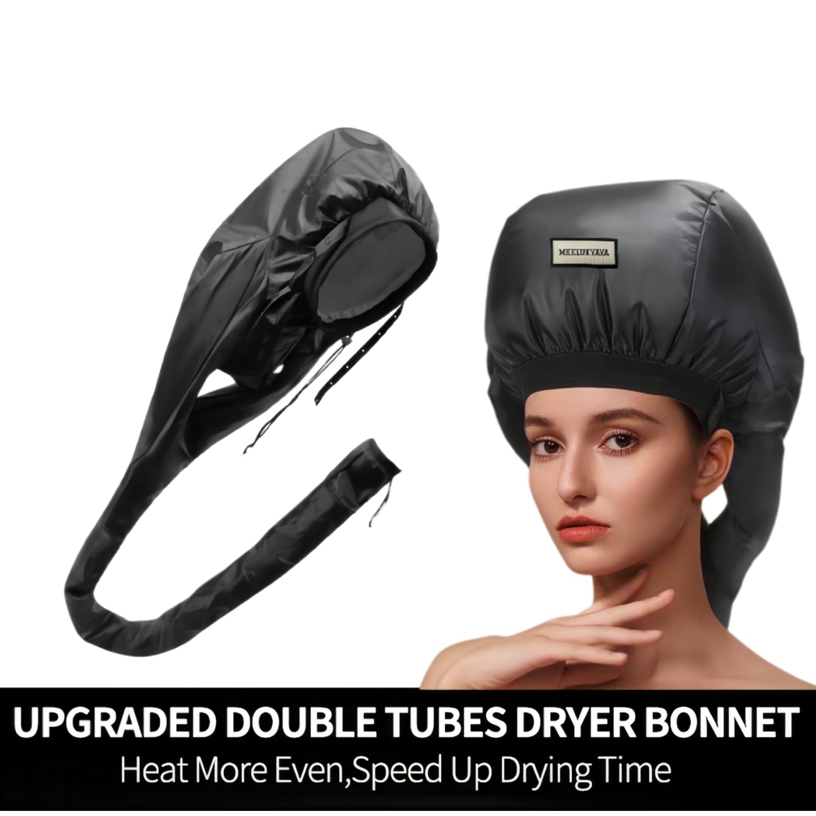 MEELUKYAYA bonnet dryer features larger hood capacity to fit curlers and thick hair
