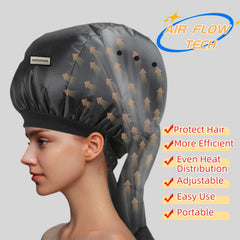 MEELUKYAYA bonnet dryer hood with ventilation holes for faster, uniform drying of curls