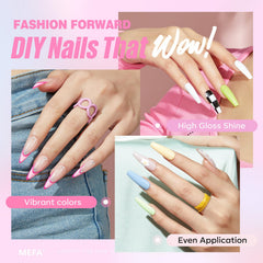 MEFA base coat 7ml smooths nail surface for lasting color.