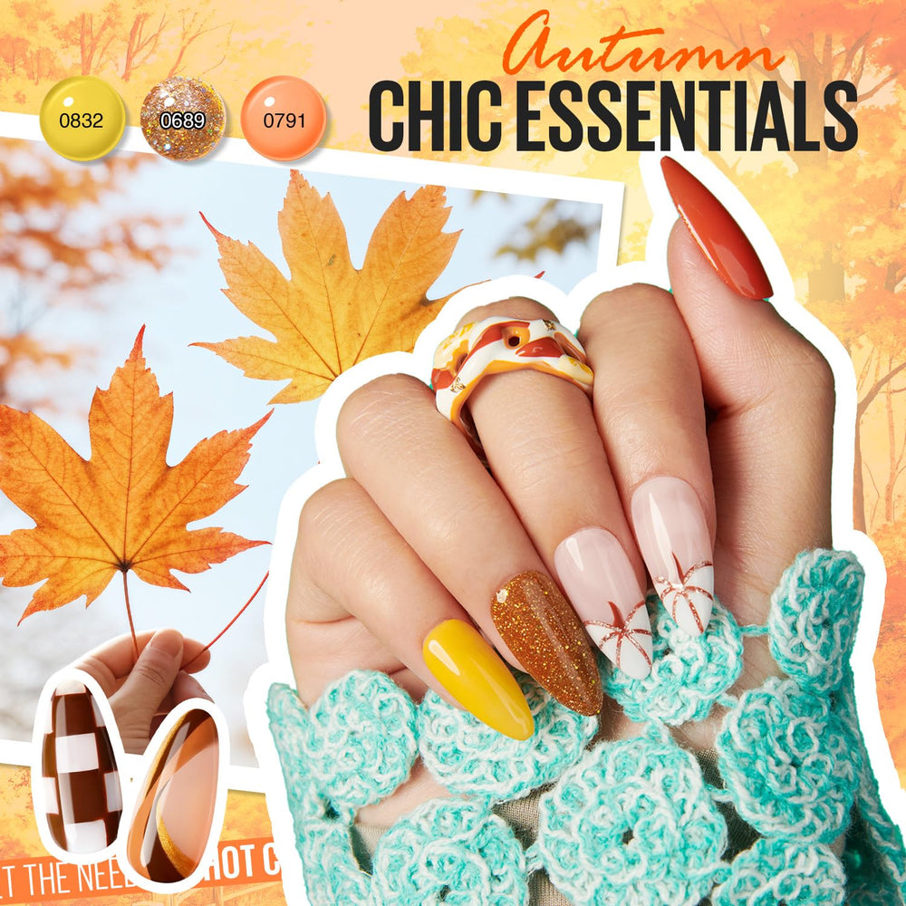 MEFA Gel Polish Colors Display showing 42 shades across the palette