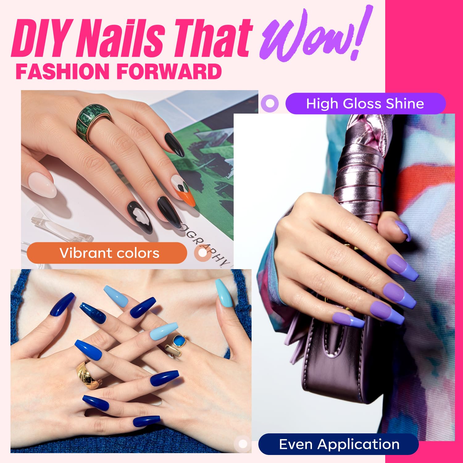 MEFA glitter gel polish sparkles add party-ready accents to nail art