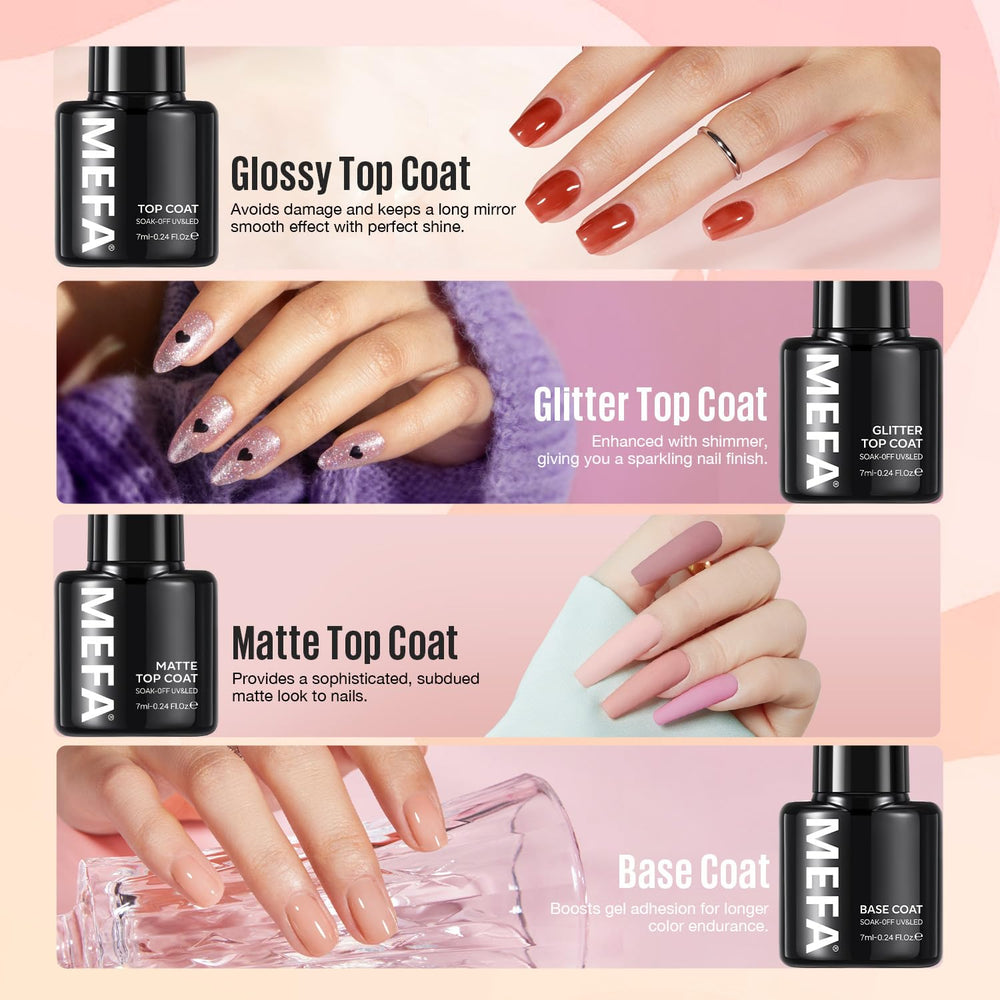 MEFA glitter top coat adds sparkle for festive nail art