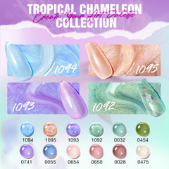 MEFA Heart Glow gel nail polish bottle highlights chameleon hues for dynamic manicures.