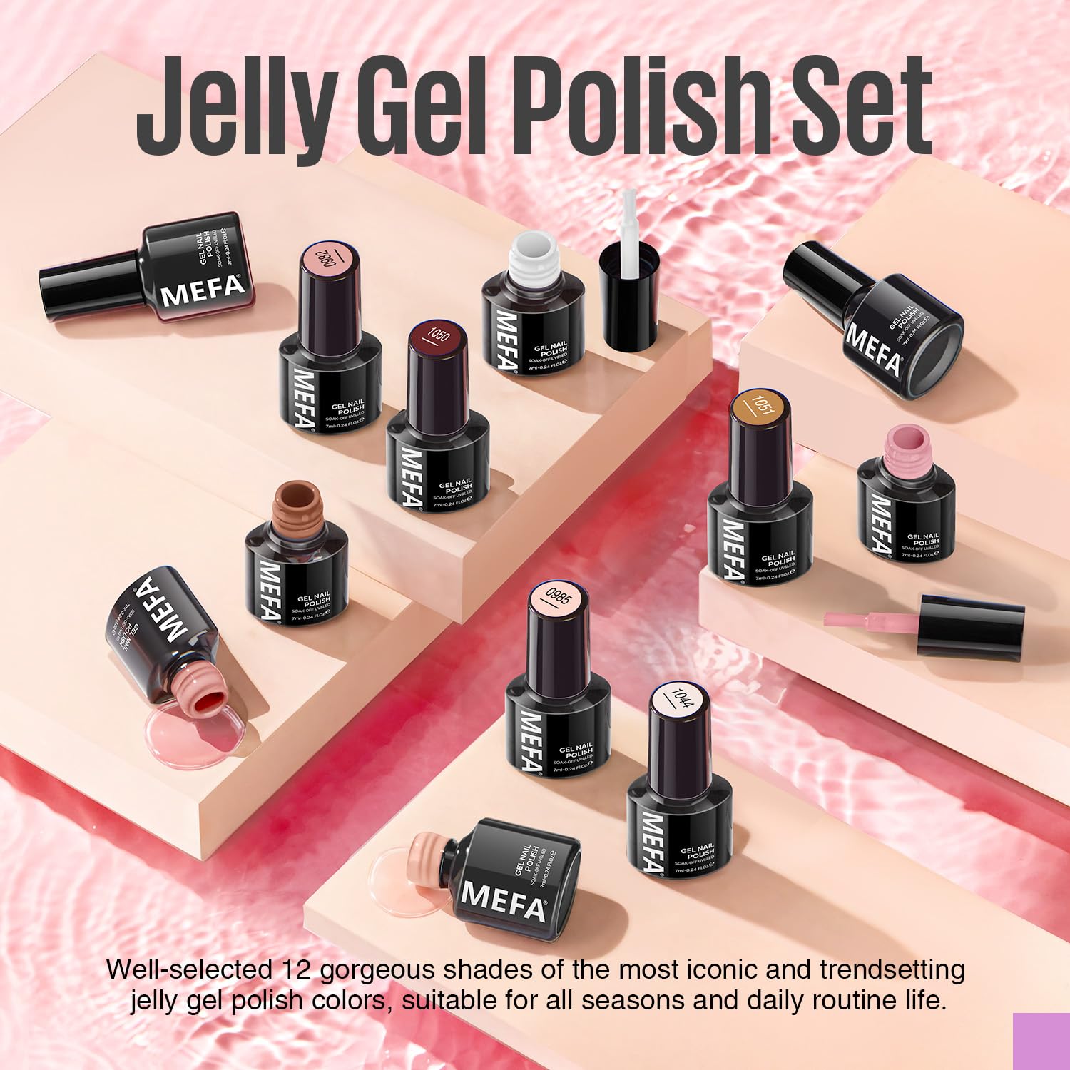 MEFA jelly gel polish gift packaging ideal for gifting.