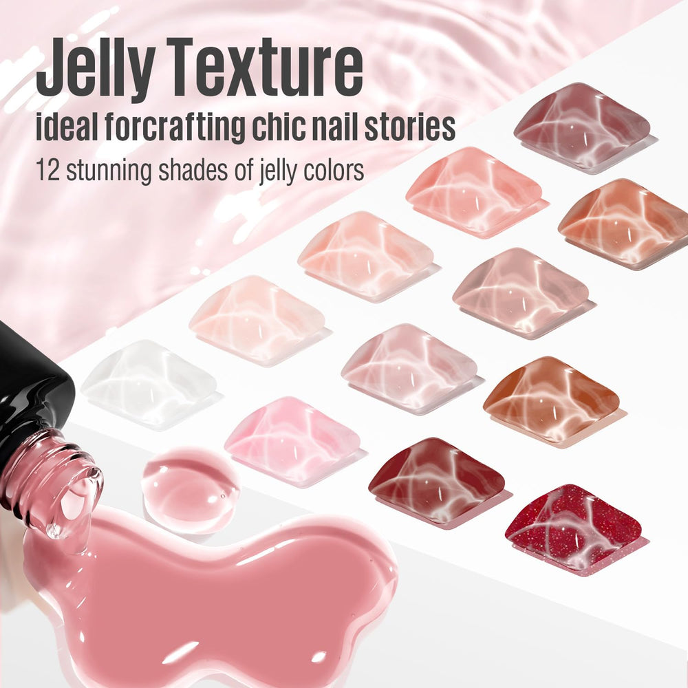 MEFA jelly gel milky white shade swatch for clean, understated nails.