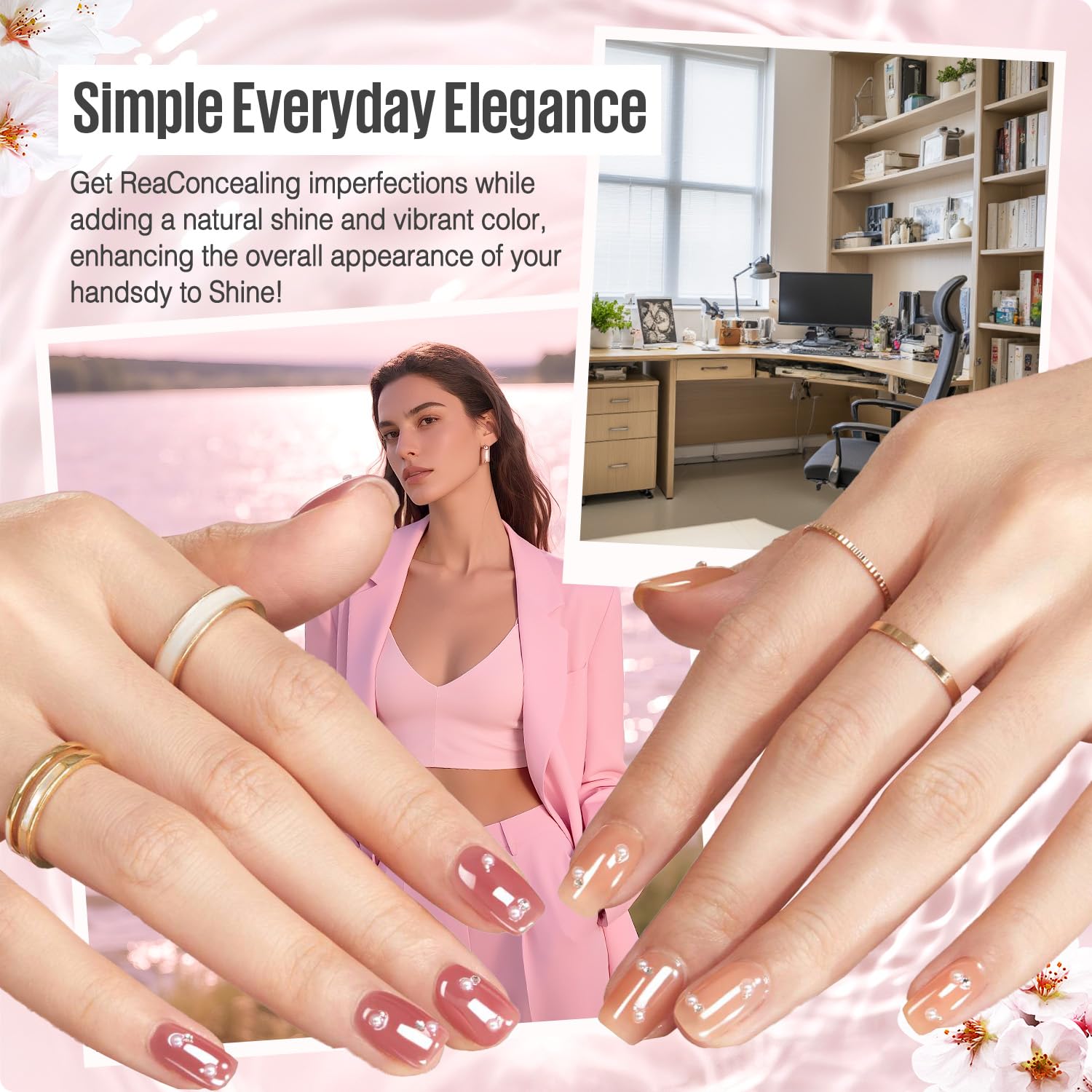 MEFA jelly gel pink color swatch for soft, feminine nails.