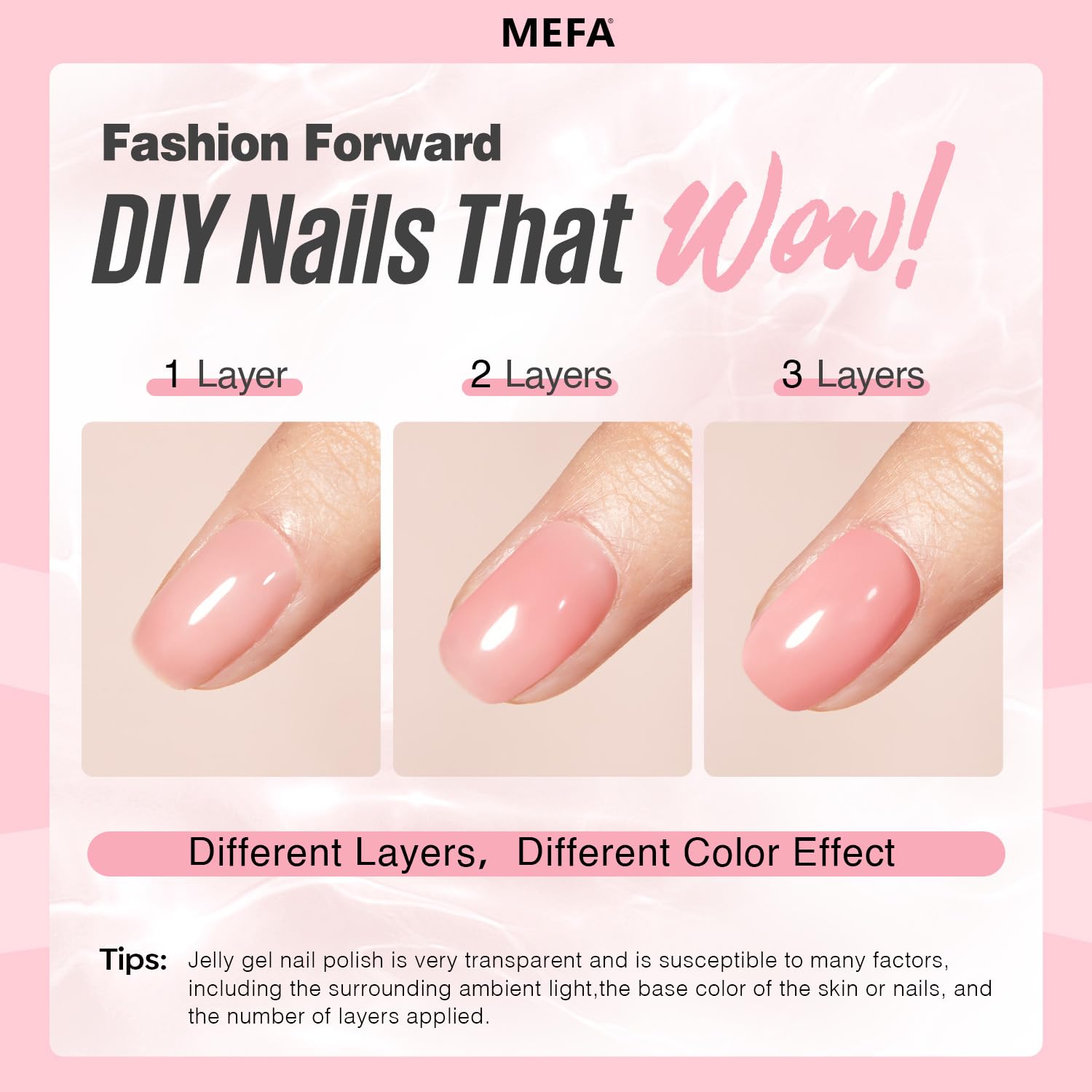MEFA gel nail-art ideas showcased by the kit inspire creative at-home manicures.