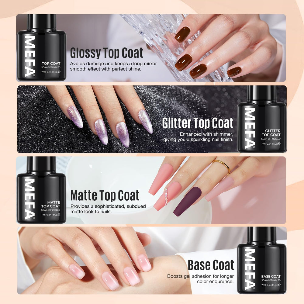 MEFA nail file set enables smooth shaping and precise edges.