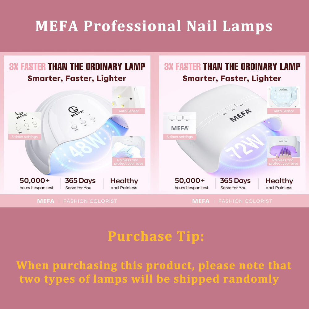 MEFA nail files and false swatches help shape and test colors