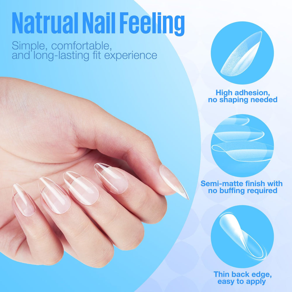 MEFA pre-buffed nail tips for faster application