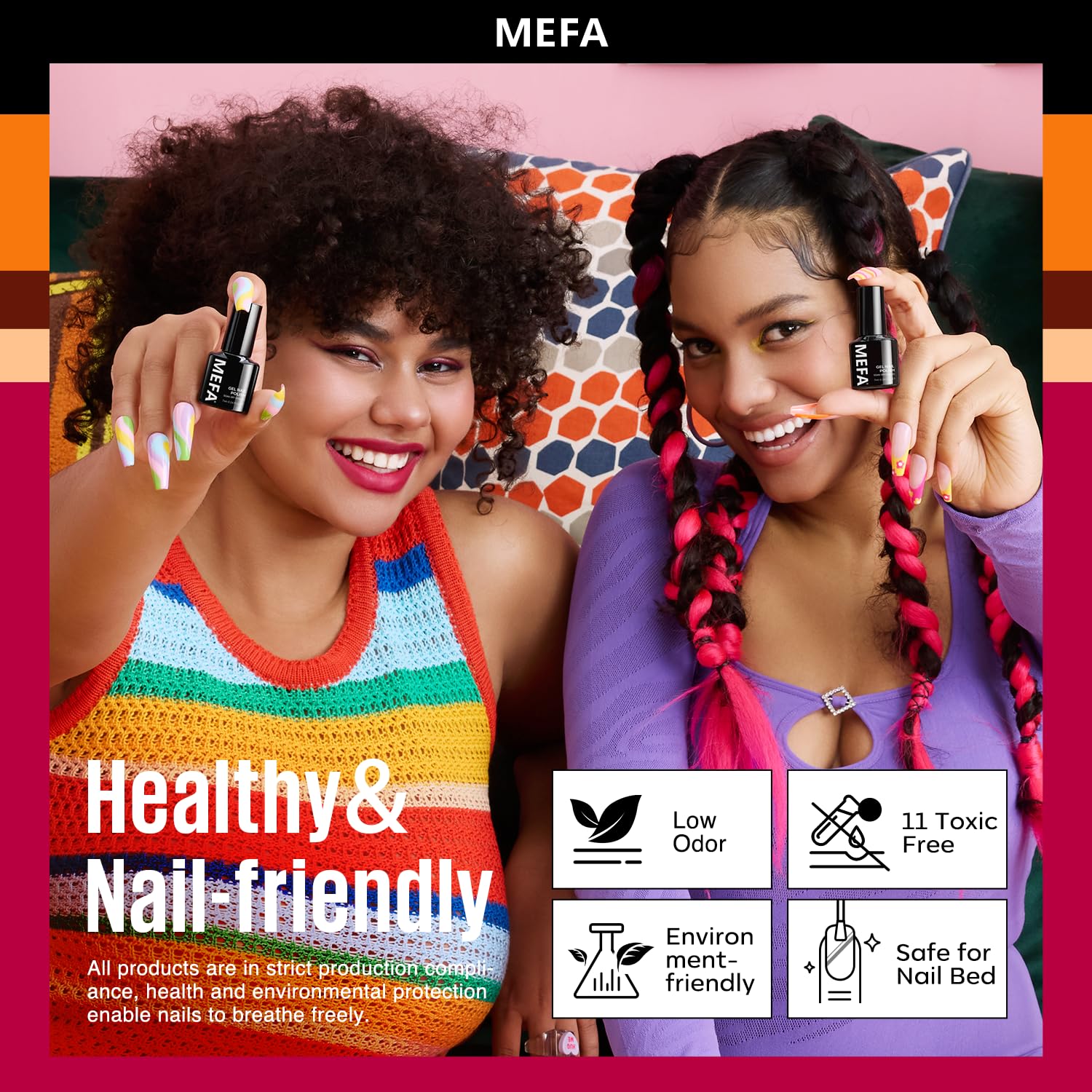 MEFA purple nude brown shades on nails offer chic versatility