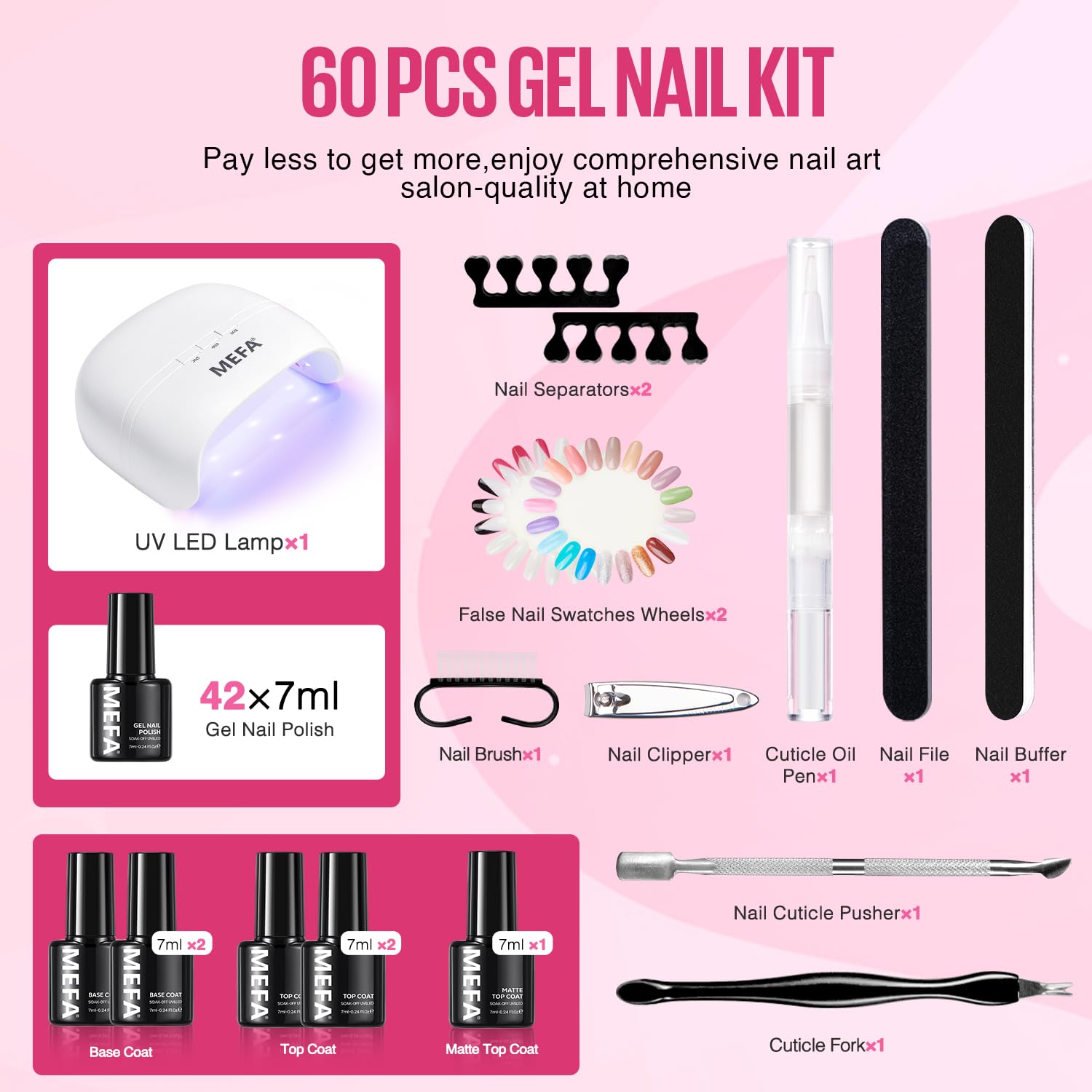 MEFA Gel Polish delivers salon-quality shine and long wear