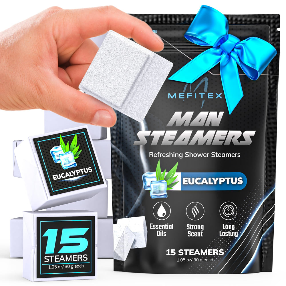 Mefitex shower steamer men eucalyptus hero delivers a refreshing morning routine.