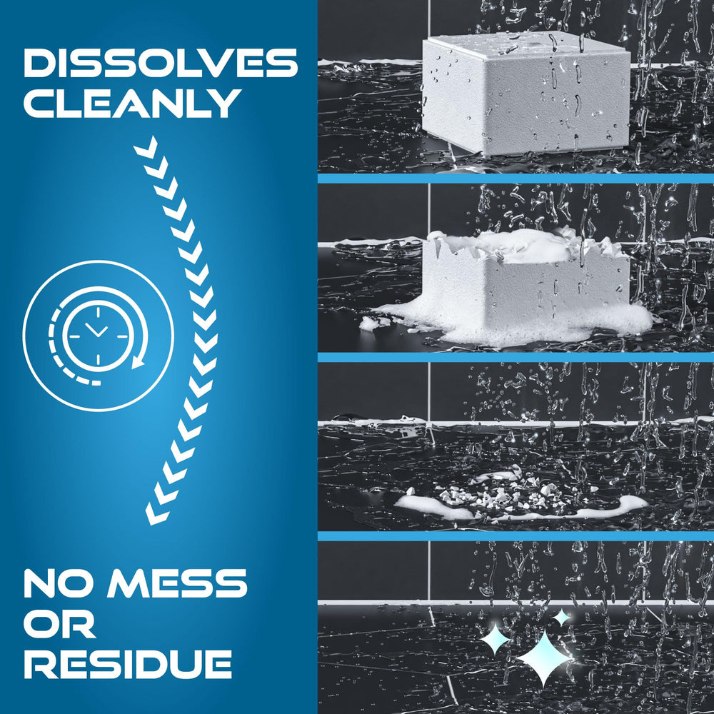 Mefitex shower steamer men eucalyptus dissolving action releases scent quickly.