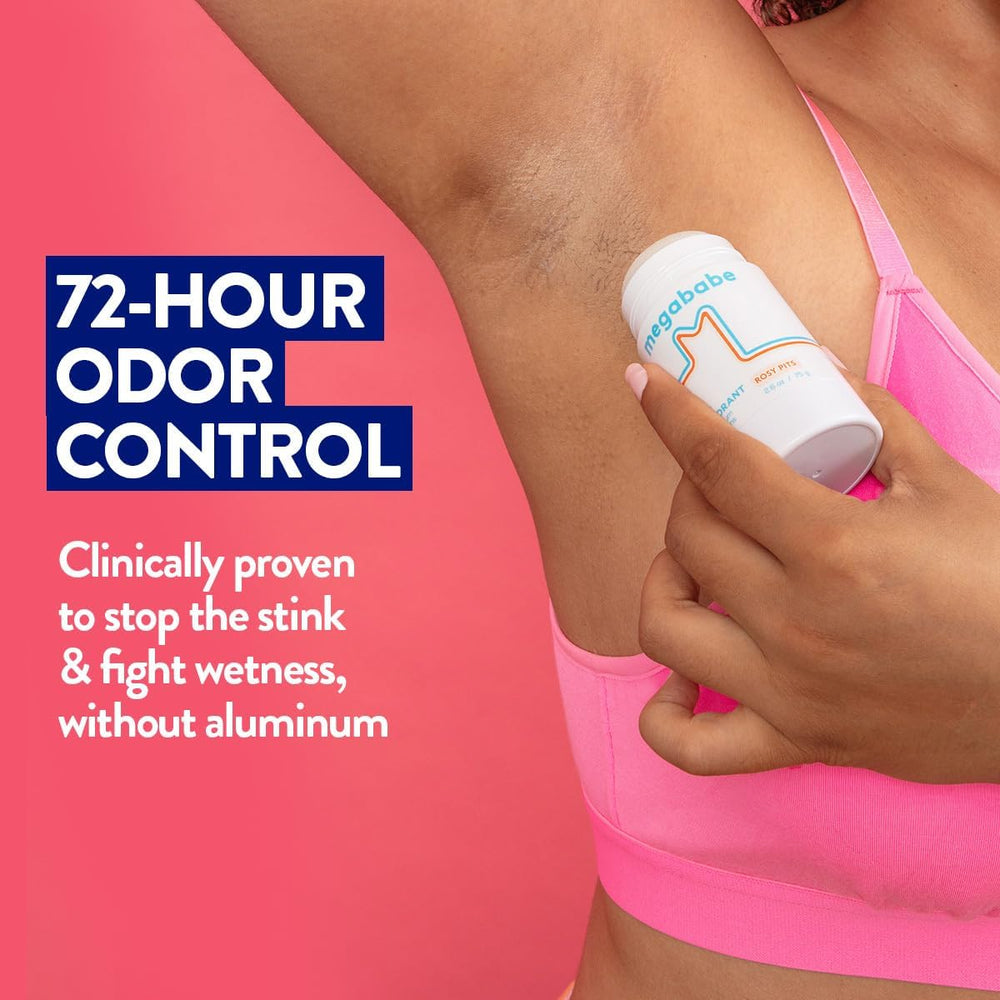Megababe Daily Deodorant Rosy Pits 2-pack displayed together