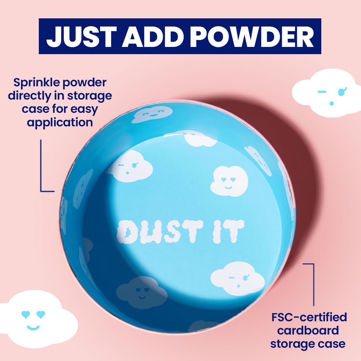 Megababe Dust Puff used for multipurpose powder tasks