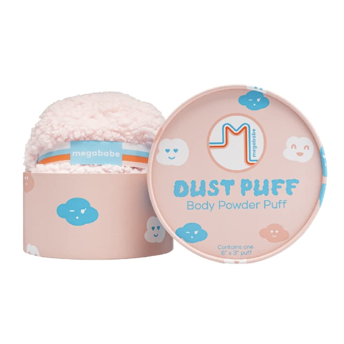 Megababe Dust Puff oversize 6x3 for quick, even coverage