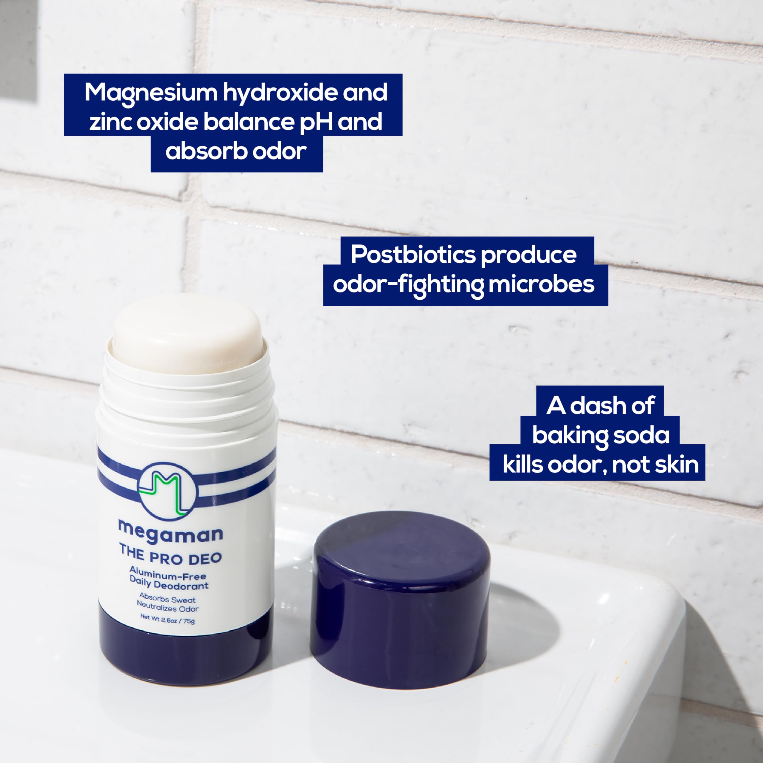 Megababe Megaman Pro Deo apply-swipe image highlighting smooth no-tug application