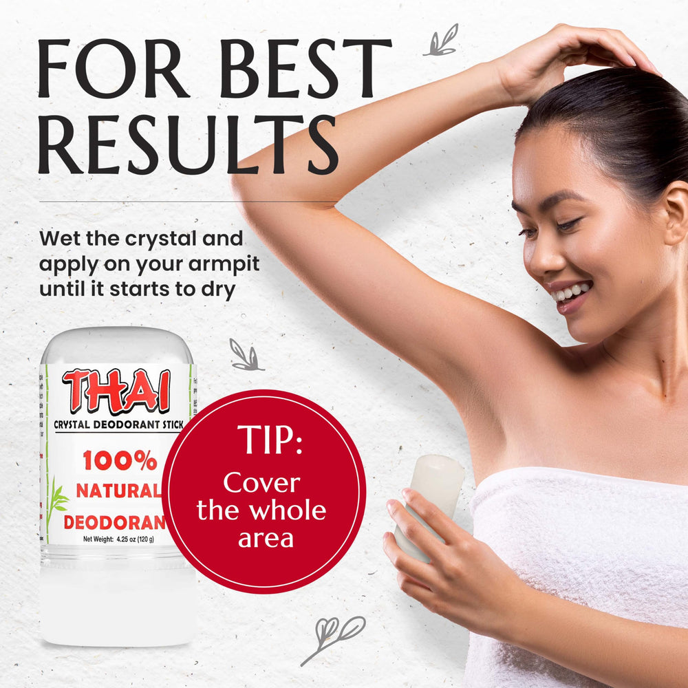 MegaRhino Thai Deodorant Stone provides 24-hour protection in a compact format.