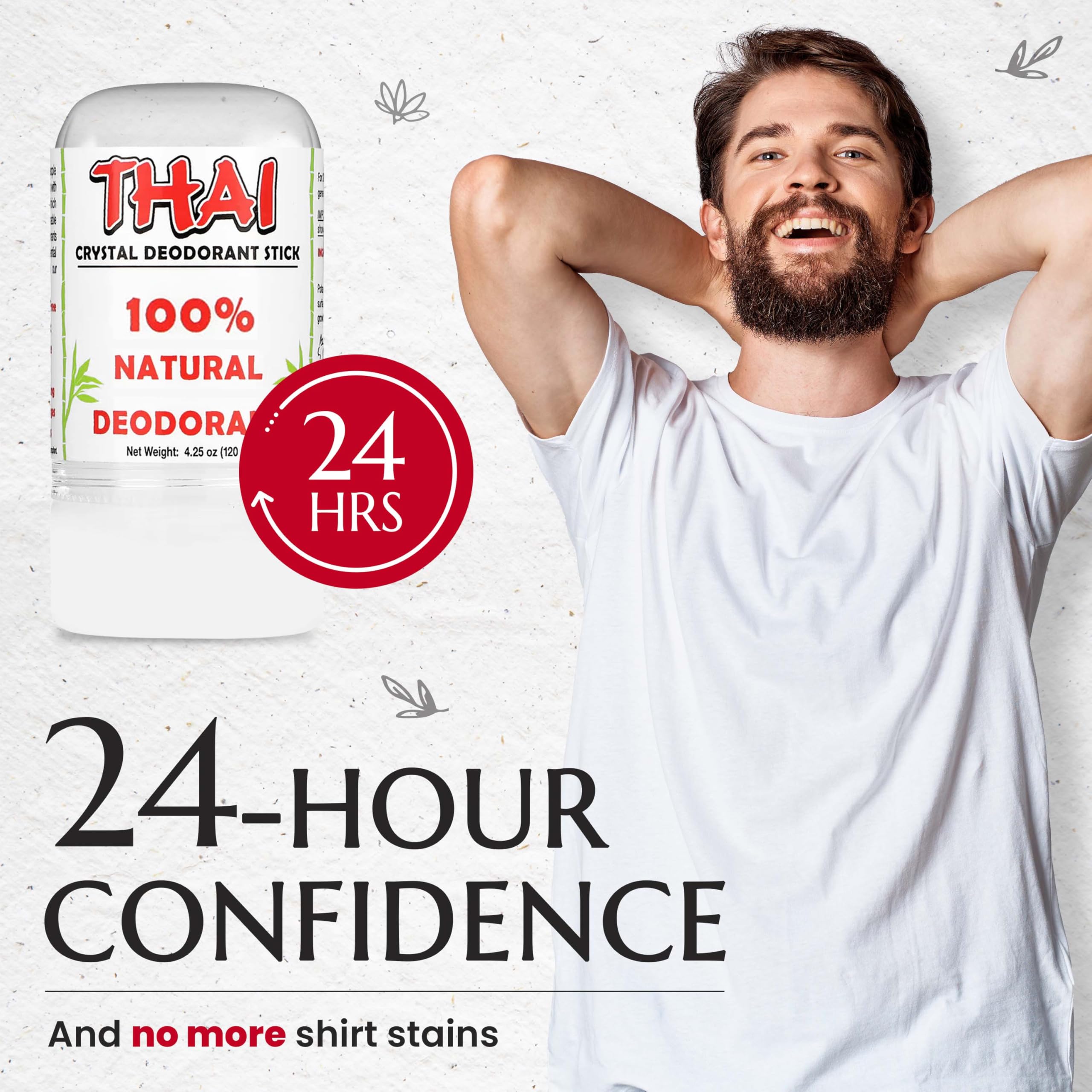 MegaRhino Thai Deodorant Stones surface indicates simple maintenance and fast drying.