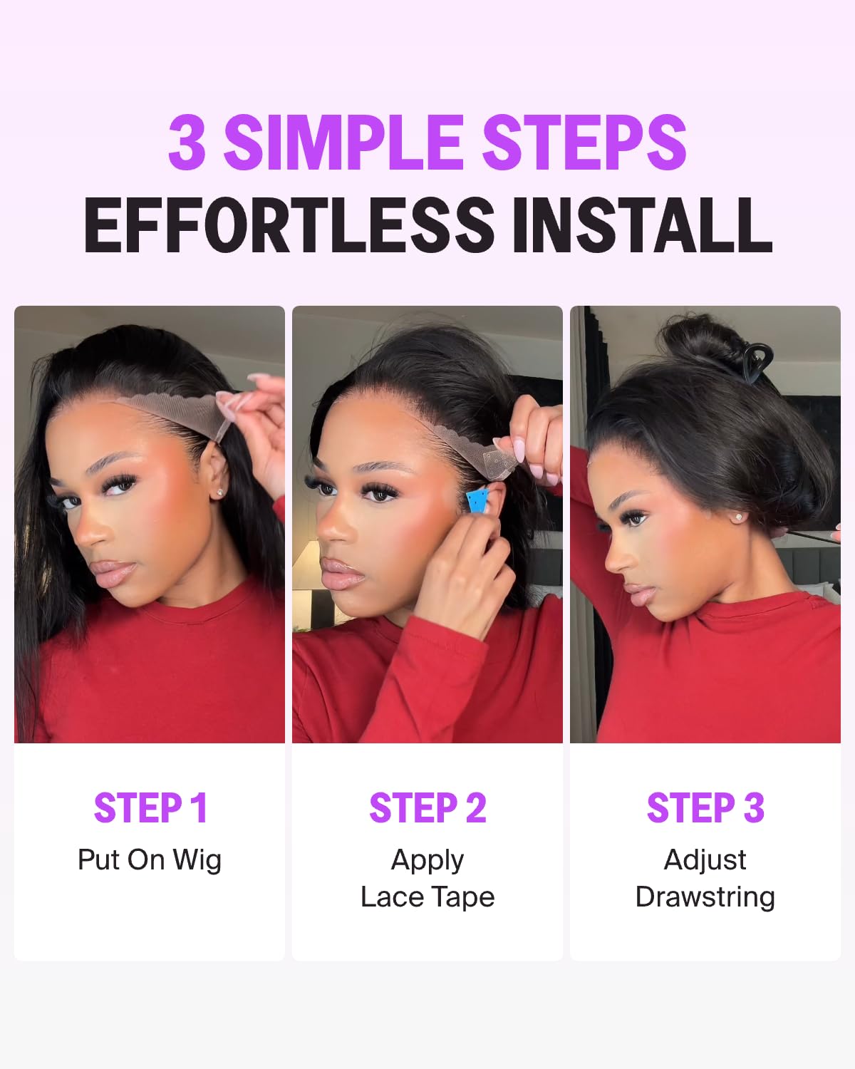Megalook Hair 13x6 glueless wig breathable cap comfort all day.