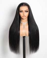 Megalook Hair 13x6 glueless wig front view with natural-looking lace and density.
