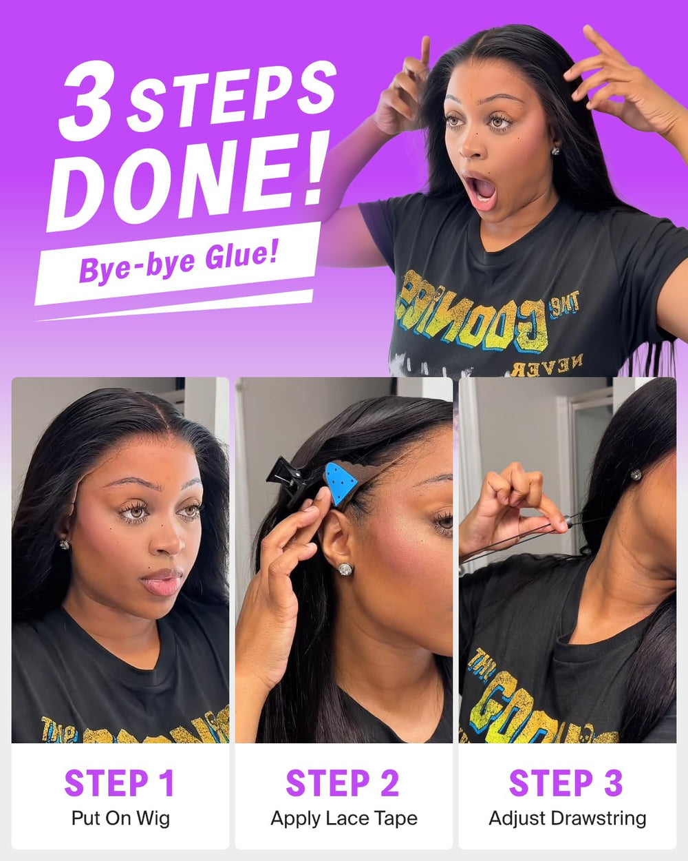 Megalook Hair glueless 13x6 lace front wig straight texture highlights smooth finish and low-friction maintenance
