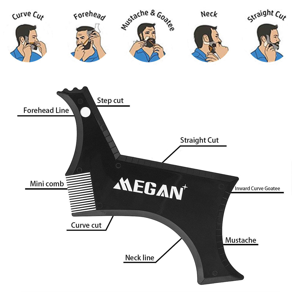 Megan barber pencil marking perfect beard contours for balanced shape