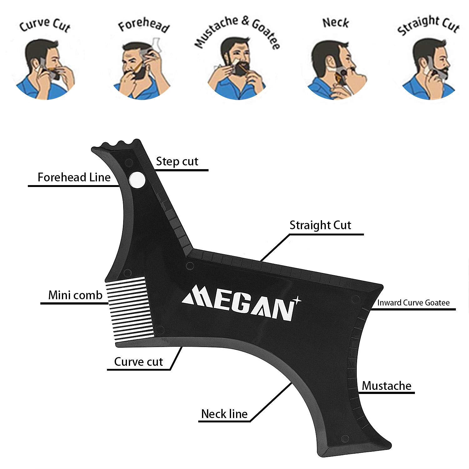 Megan barber pencil marking perfect beard contours for balanced shape