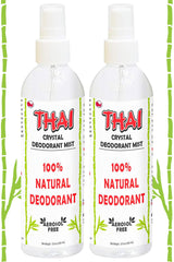 MegaRhino Thai deodorant spray bottle shows aluminum-free odor control for all-day freshness
