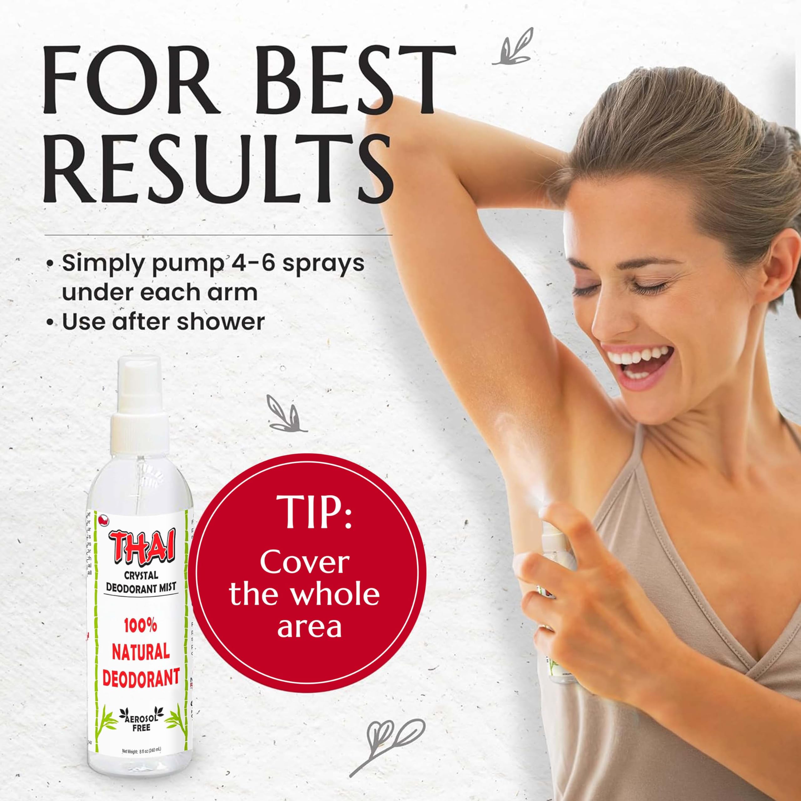 MegaRhino Thai deodorant spray full-body use for all-over protection