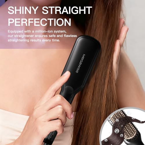MEGAWISE Pro ceramic brush with LCD display and temperature readout for precise control.