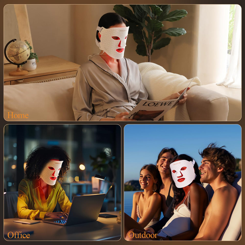 MEGELIN foldable portable mask for travel-friendly sessions.