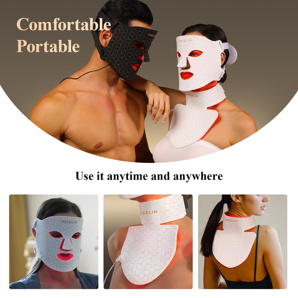 MEGELIN neck mask with adjustable straps ensuring secure fit.