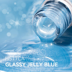 MEGIOR blue glitter cat-eye close-up reveals magnetic pattern options.