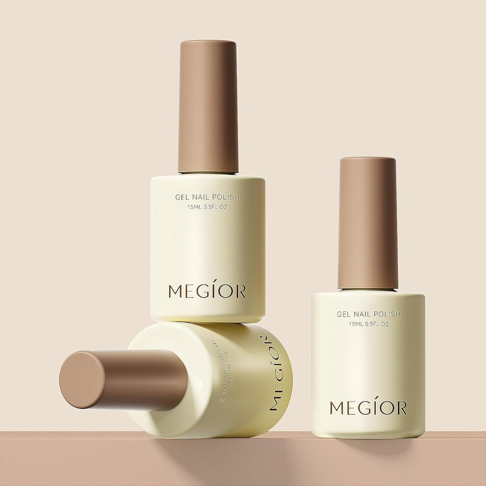 MEGIOR vegan formula nail polish label highlights cruelty-free gel polish