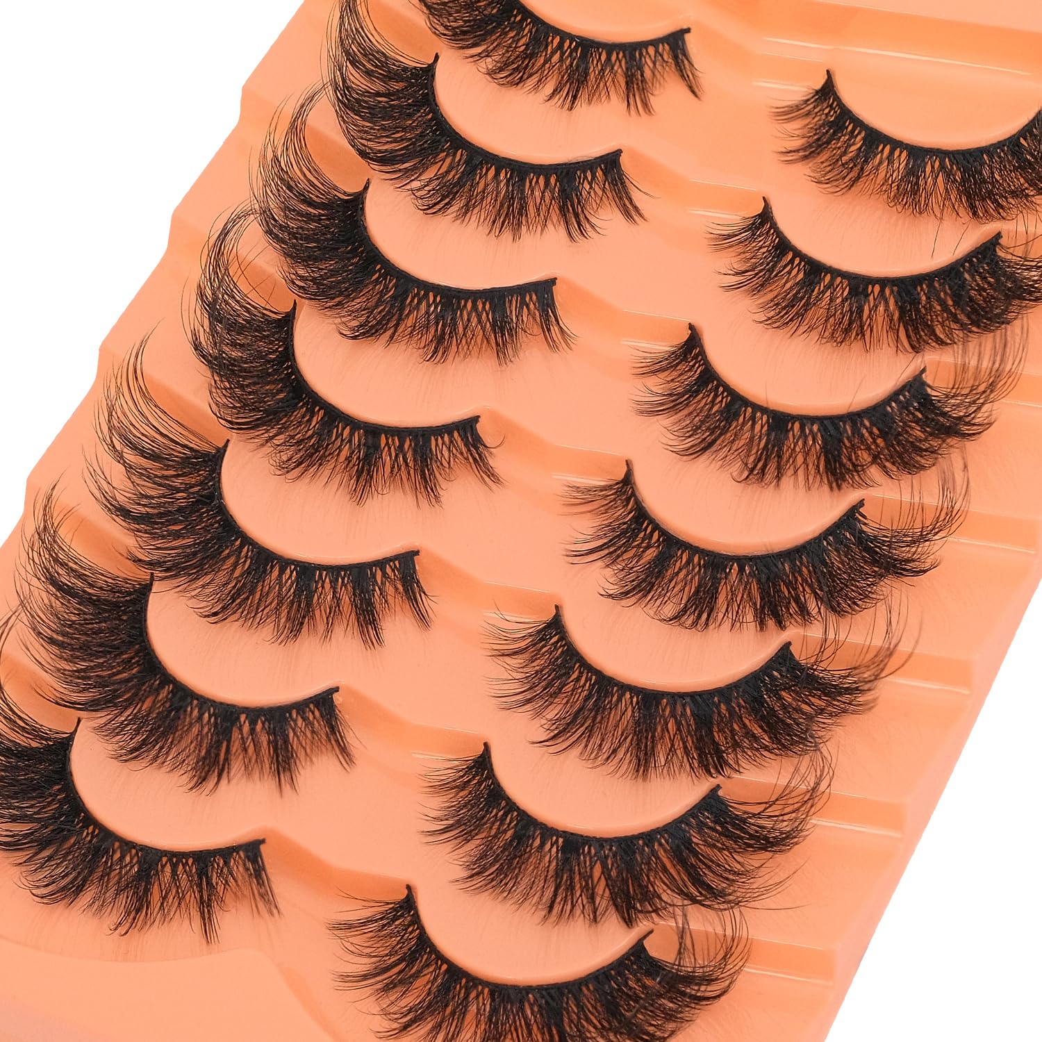 MEHALUSH cat-eye lashes 18mm long closeup highlights dramatic, yet wearable length for varied eye shapes