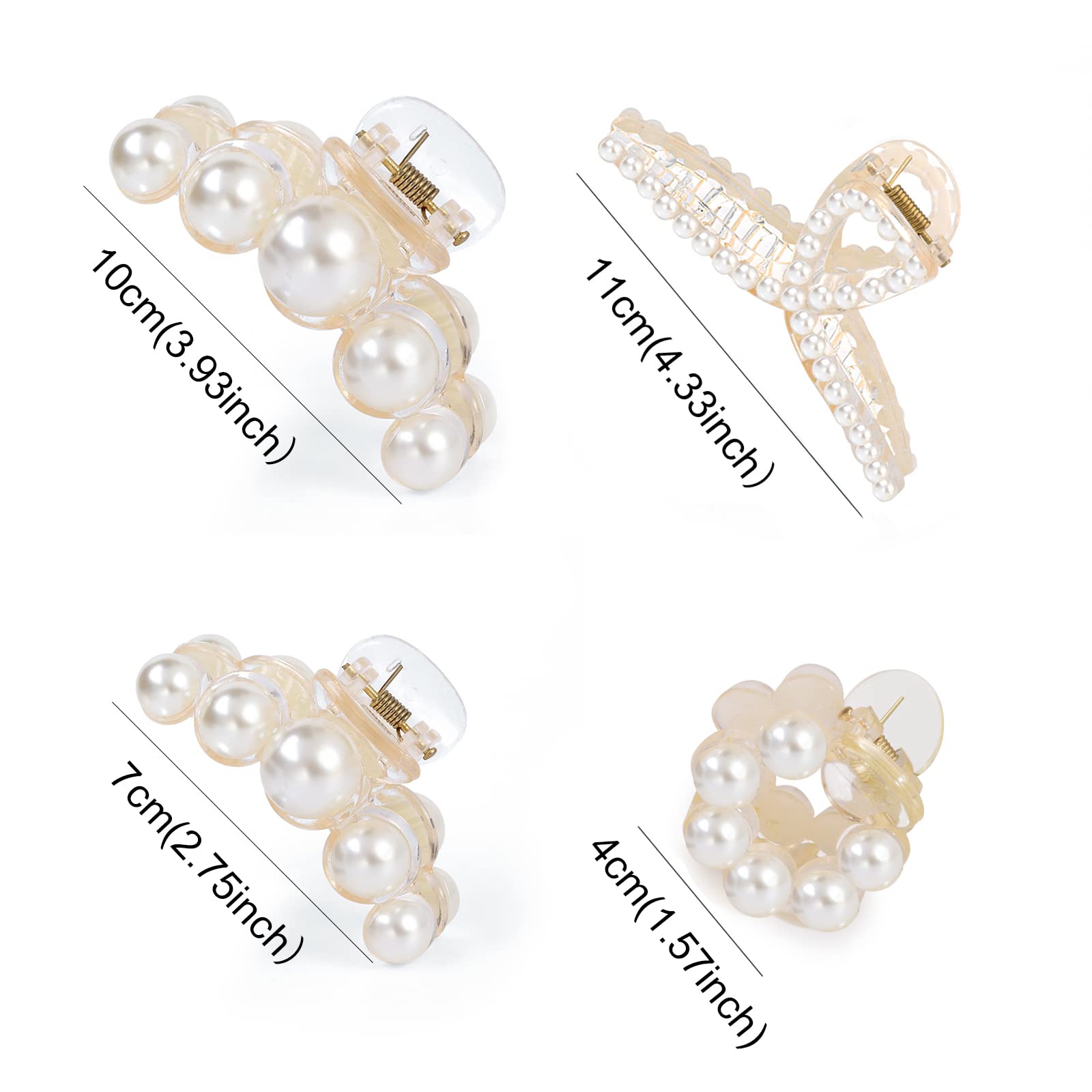 Mehayi large pearl clips on hair highlight elegant everyday styling