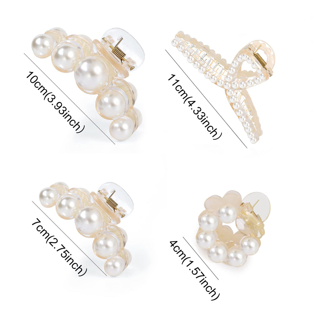 Mehayi large pearl clips on hair highlight elegant everyday styling